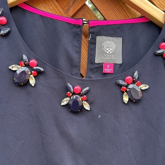 Vince Camuto High Low Modern Dress Contemporary Office or Evening Wear Sz 8 - Picture 4 of 9